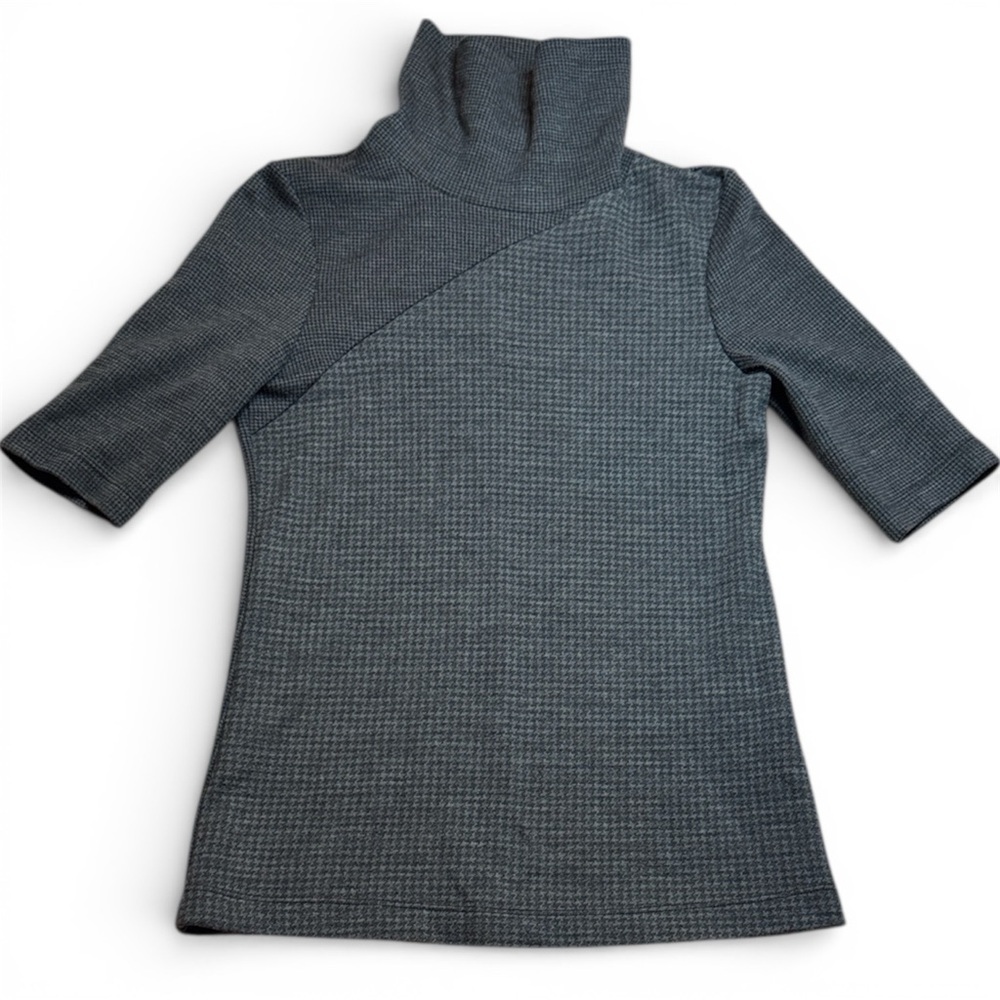 Theory Gray Textured Cowl Neck Sweater